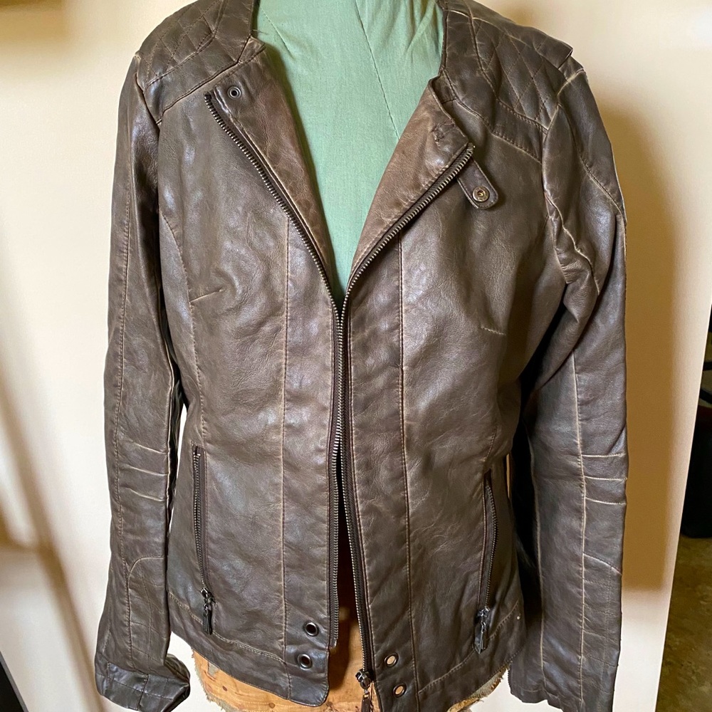 JouJou Brown faux leather jacket